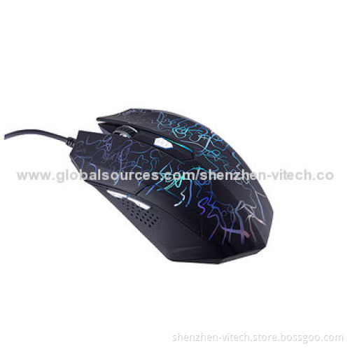6D Wired Optical Gaming Mouse with 800-1,200dpi Resolution